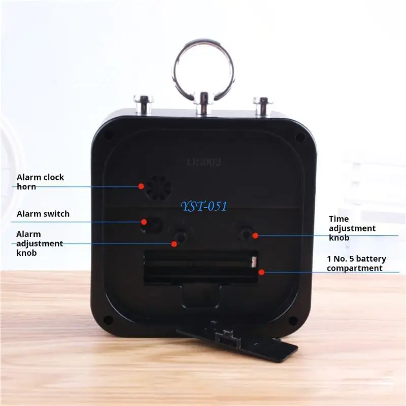 

E15A Lightweight Quiet Operation Analog Alarm Clock For Office Bedroom And Outdoor