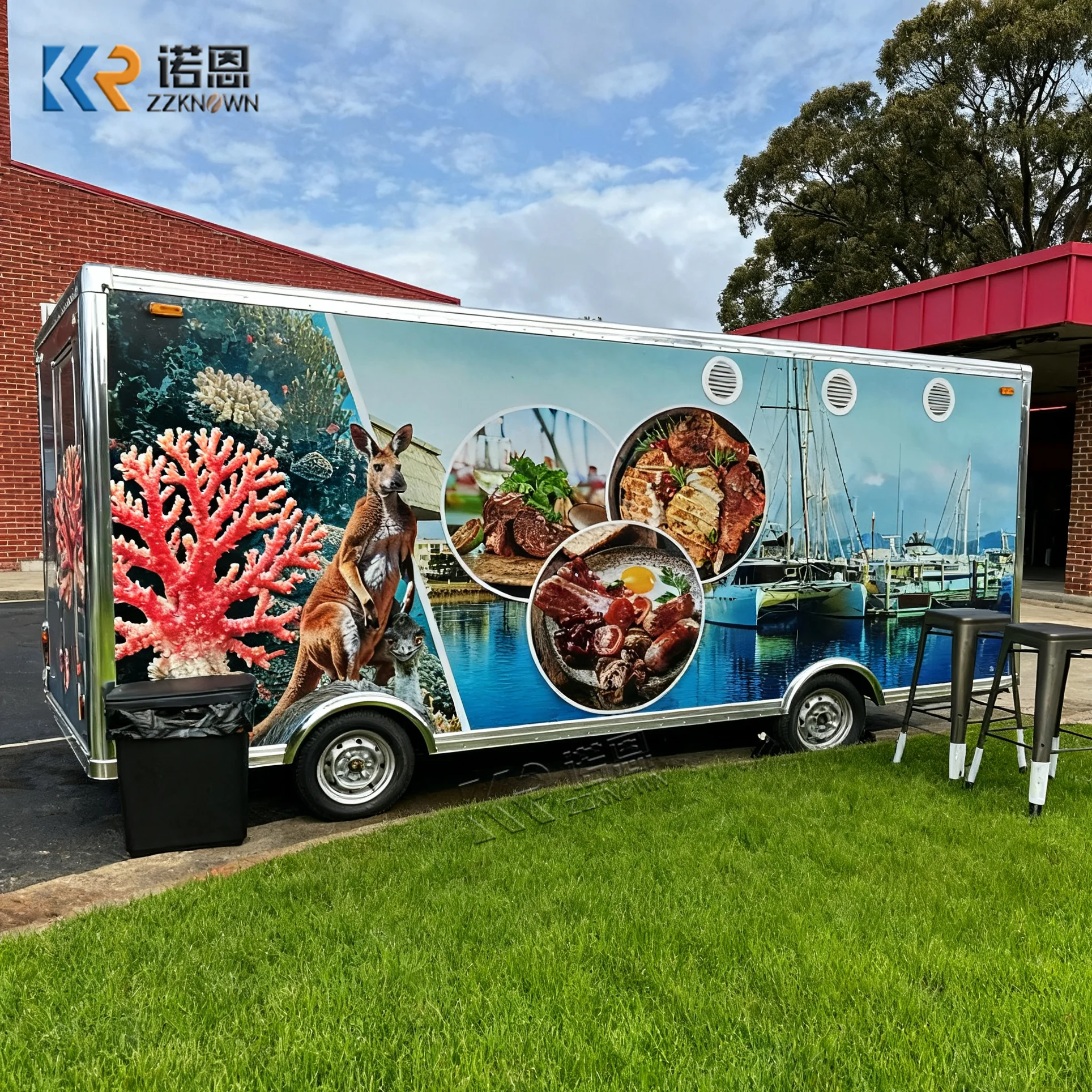 

Мобильный прицеп-фургон для продажи еды, передвижная мини-кухня, ресторан на колесах, фудтрак для быстрой продажи еды, тележка для продажи закусок