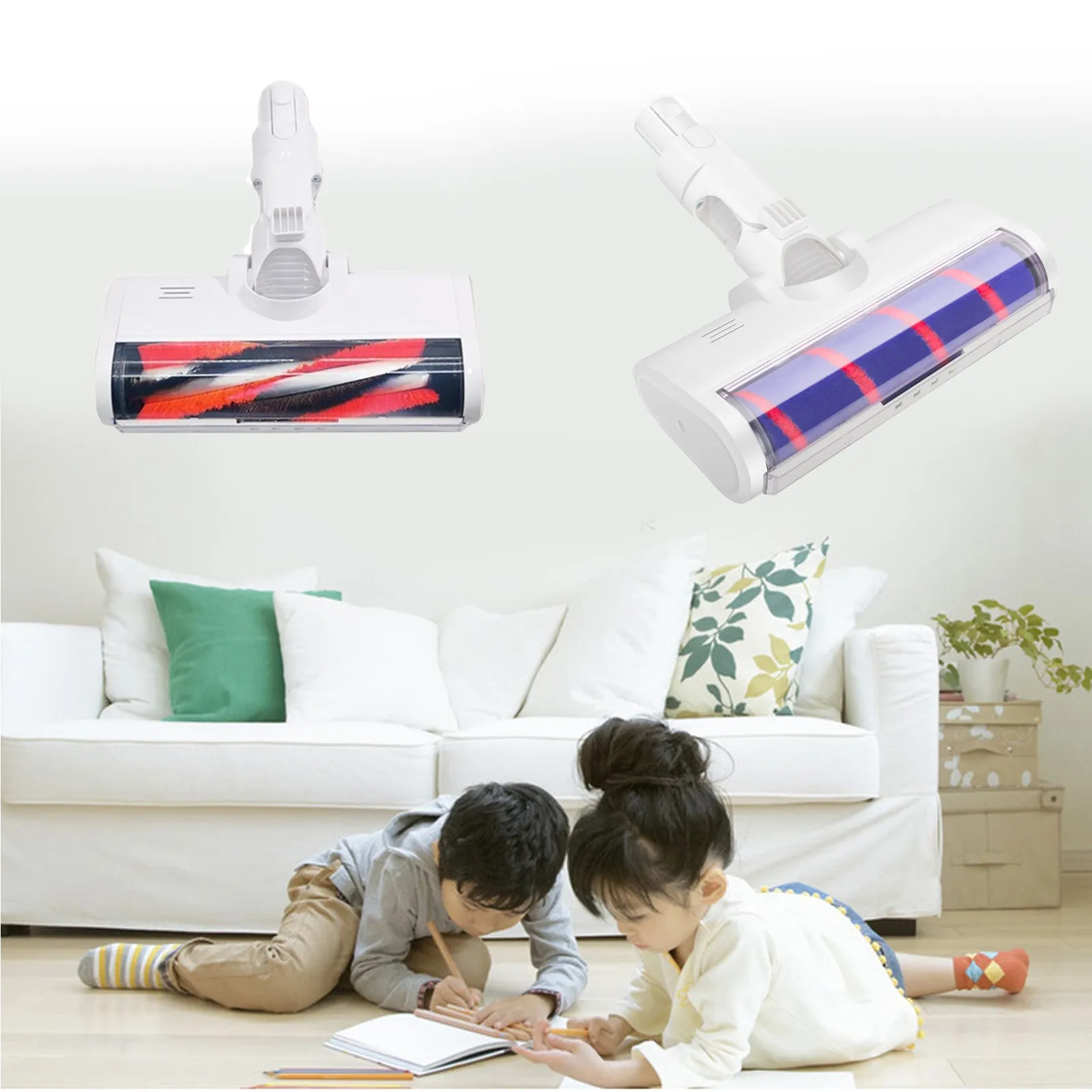 Roller Suction Head Electric Vacuum Cleaner Brush Head Roller Replacement Household Cleaning Dust Removal Powerful Suction T1 view 5