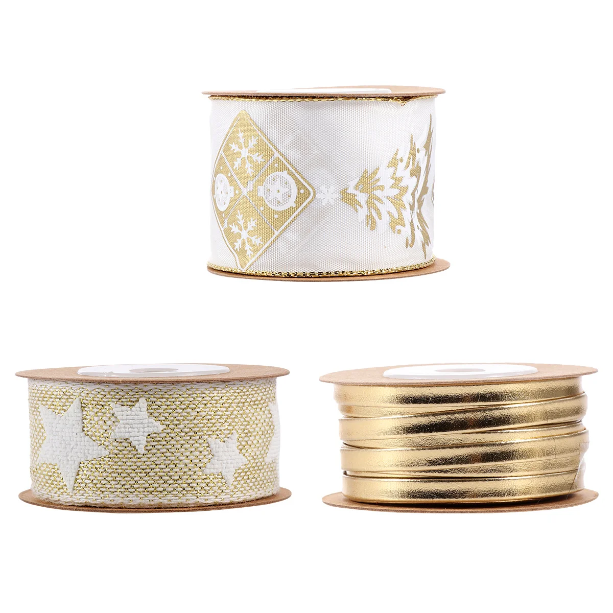 

3Pcs Xmas Craft Ribbon Stylish Versatile Decorations for Hair Styles Outfits Ornaments Tree Hanging Endless Uses