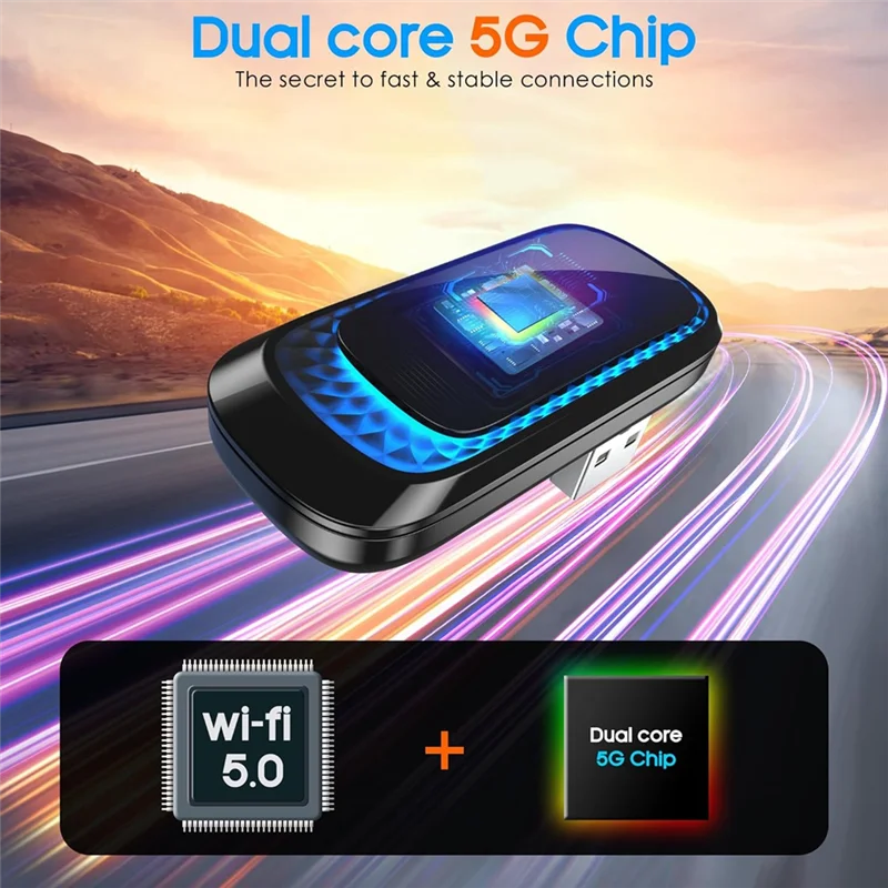 Y22A-محول Carplay اللاسلكي USB صغير Carplay Dongle لصندوق تشغيل السيارة بلوتوث لهاتف Iphone 6 فوق، مناسب للسيارات من عام 2017