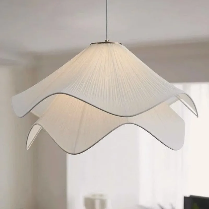 

French cream wind chandelier living bedroom light Nordic simple warm romantic lamps Japanese literature art pendant light