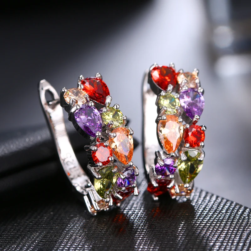 SUGO 2022 Summer New Trend Classic Retro Rose Gold Color Cubic Zirconia Earrings for Charming Women Dinner Jewelry Accessories