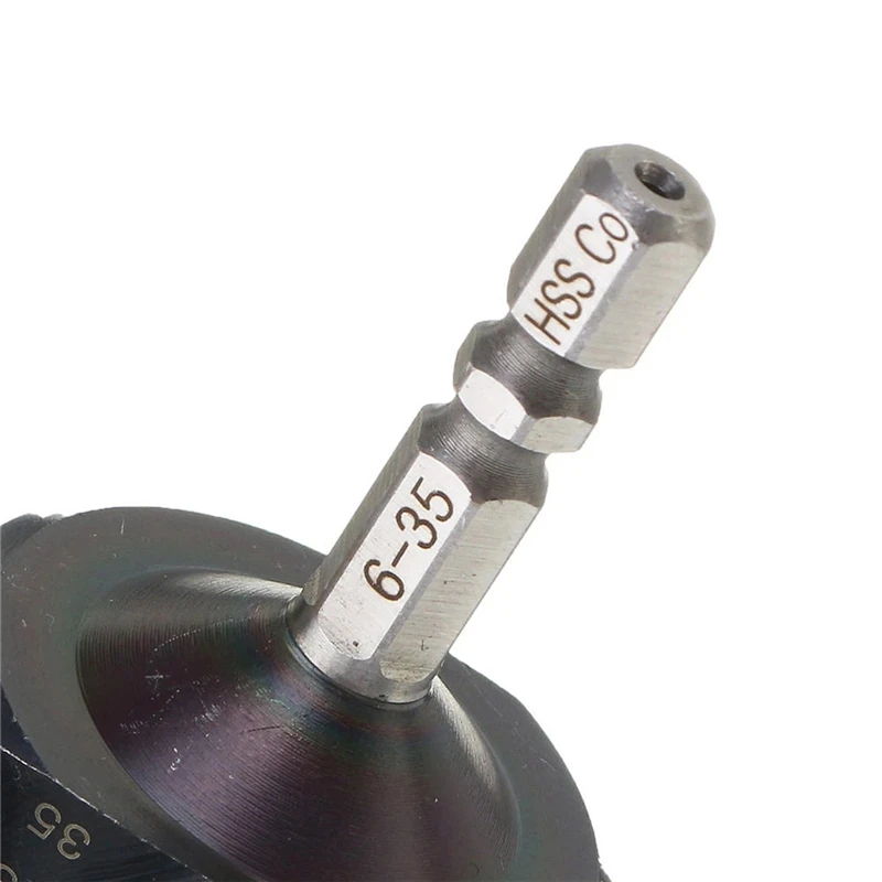 Imagem -05 - Cobalto Tin Revestido Passo Broca Hex Shank Metal Buraco Abridor Ferramenta Aço Inoxidável Alta Velocidade M35 4