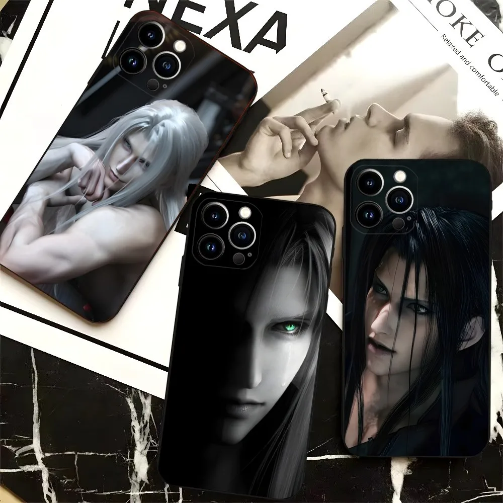 Final Fantasy Sephiroth Phone Case For iPhone 16,15,14,13,12,Pro,Max,11,7,8,Plus,XR,XS Max Shockproof Silicone Soft Shell