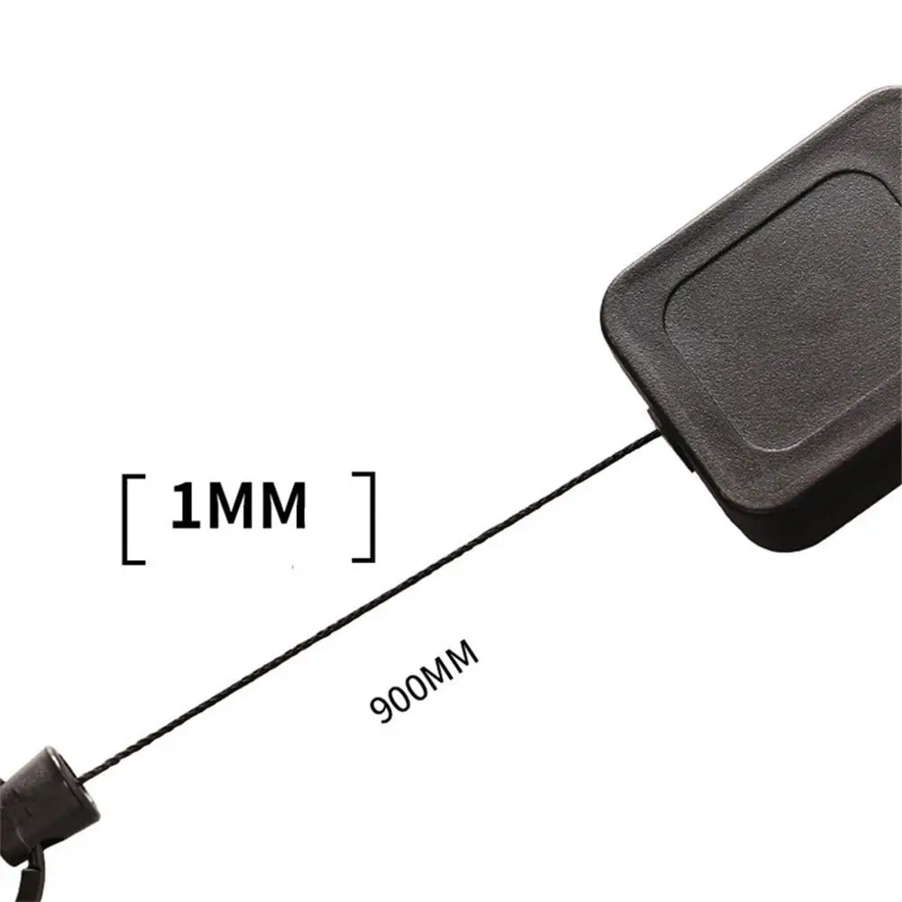 Anti-theft Retractable Keychain Extendable High Rebound Easy-to-pull Buckle Elastic Telescopic ID Badge Holder Key Ring