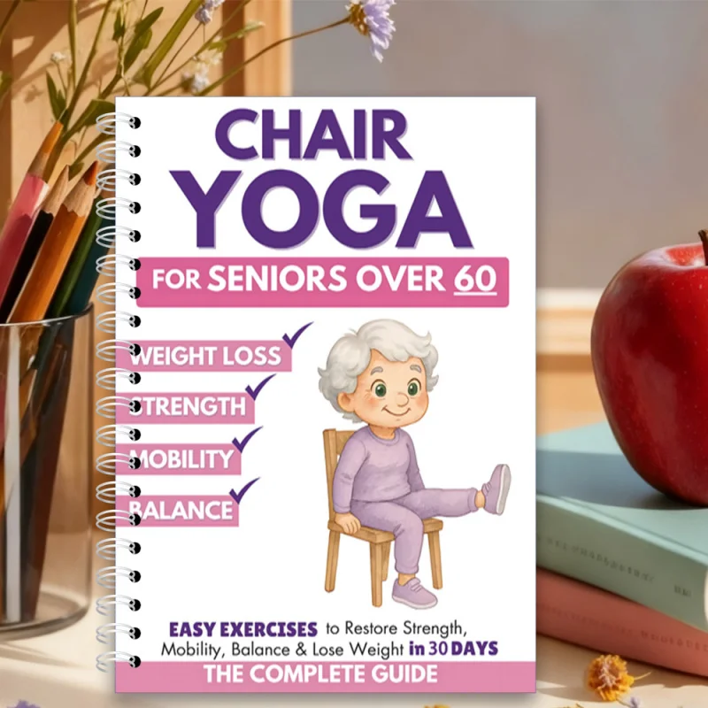 Chair Yoga for Seniors Over 60 Chart Book – 30-Day Illustrated Exercise Guide with Gentle Seated Poses to Improve Mobility