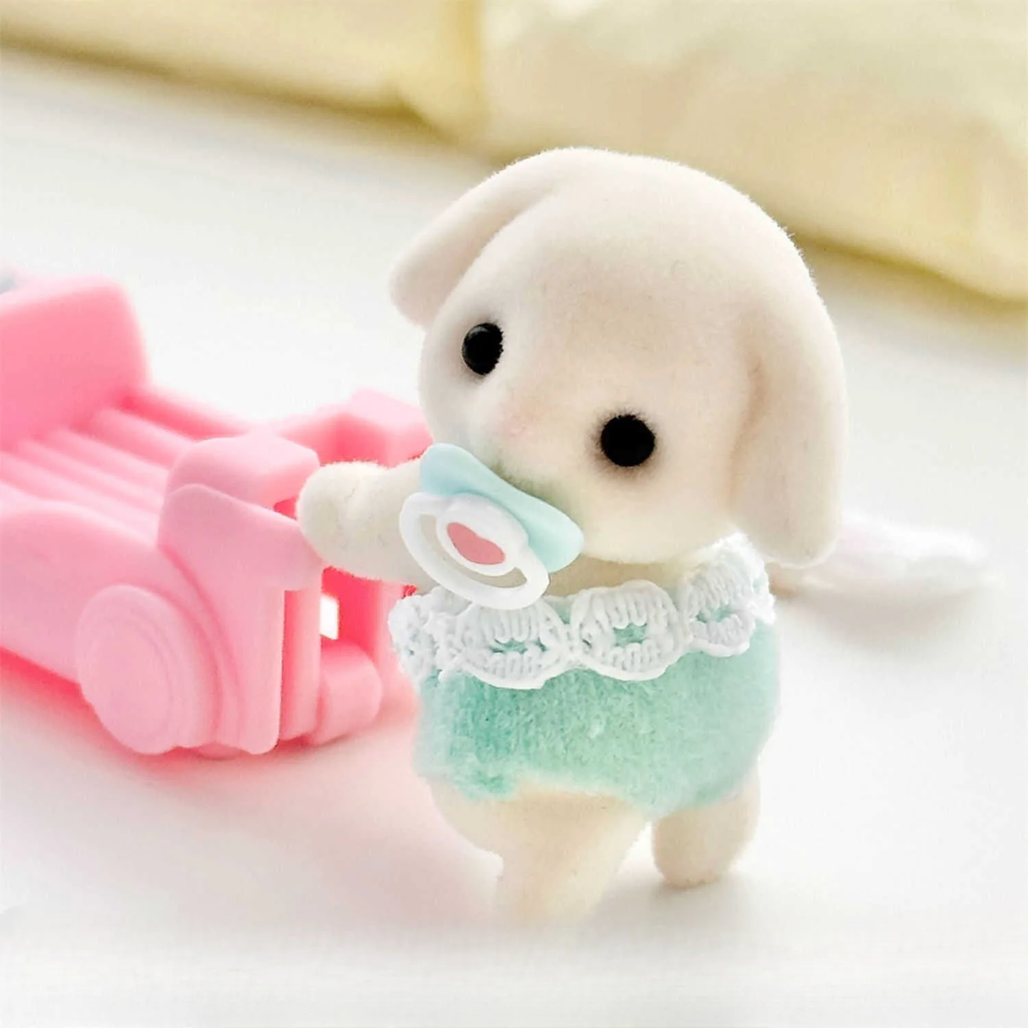 Hot Style Lop Rabbit with Cute Pacifier High Aesthetic Desktop Ornaments Good Workmanship Exquisite Brithday Gift for Friend