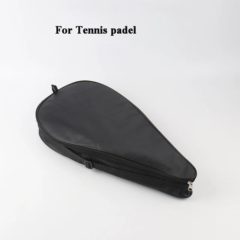 Oxford Black Padel Paddle Bag Cover For Various Tennis Racket Soft Face Carbon Fiber EVA Racquet Unisex Tennis Shoulder Bags