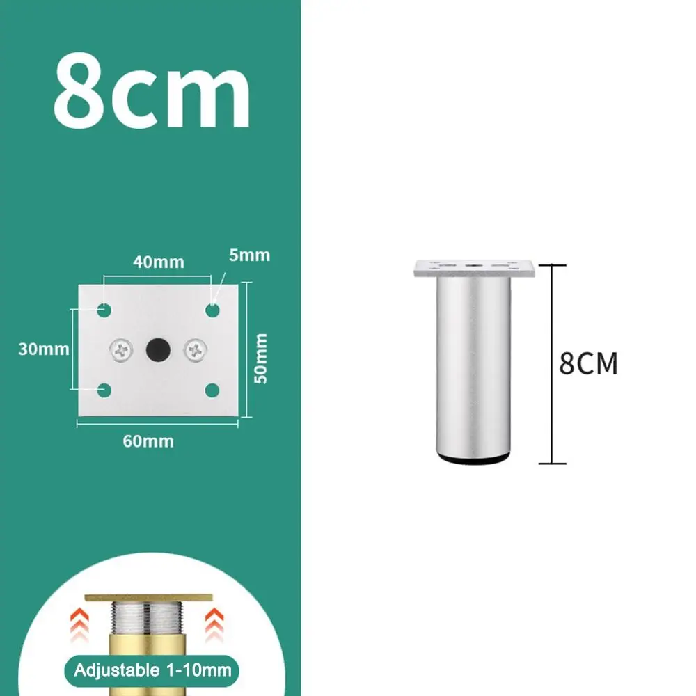 

Aluminium Alloy Furniture Legs Adjustable Replacement Nightstand Storage Box Leg Wear-resistant Anti Scratch Cabinet Legs