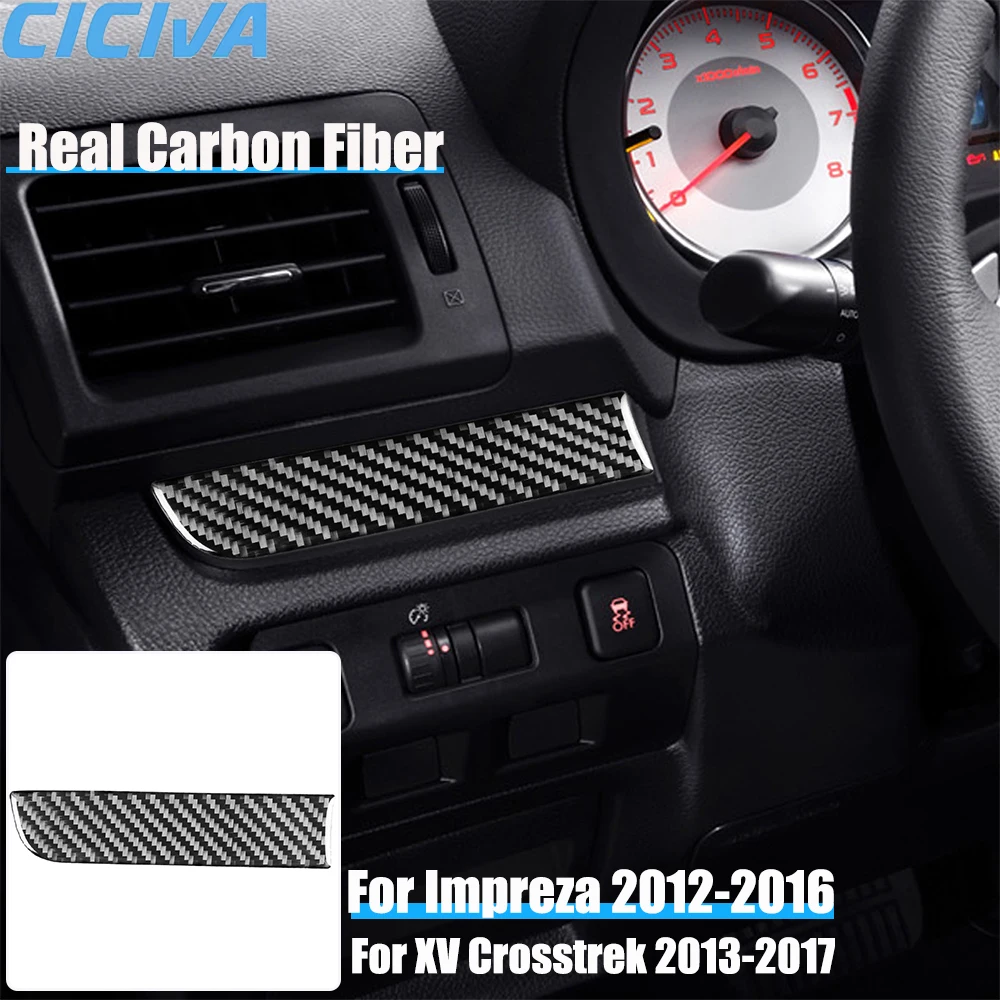 

Real Carbon Fiber Car Accessories Driver Dashboard Strip Cover Soft Sticker For Subaru Impreza 2012-2016 XV Crosstrek 2013-2017