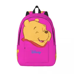 Cute Face Schoolbag Disney Winnie The Pooh Ladies Harajuku Design Weekend Picnic Back To School Gift Retro Washable Children's