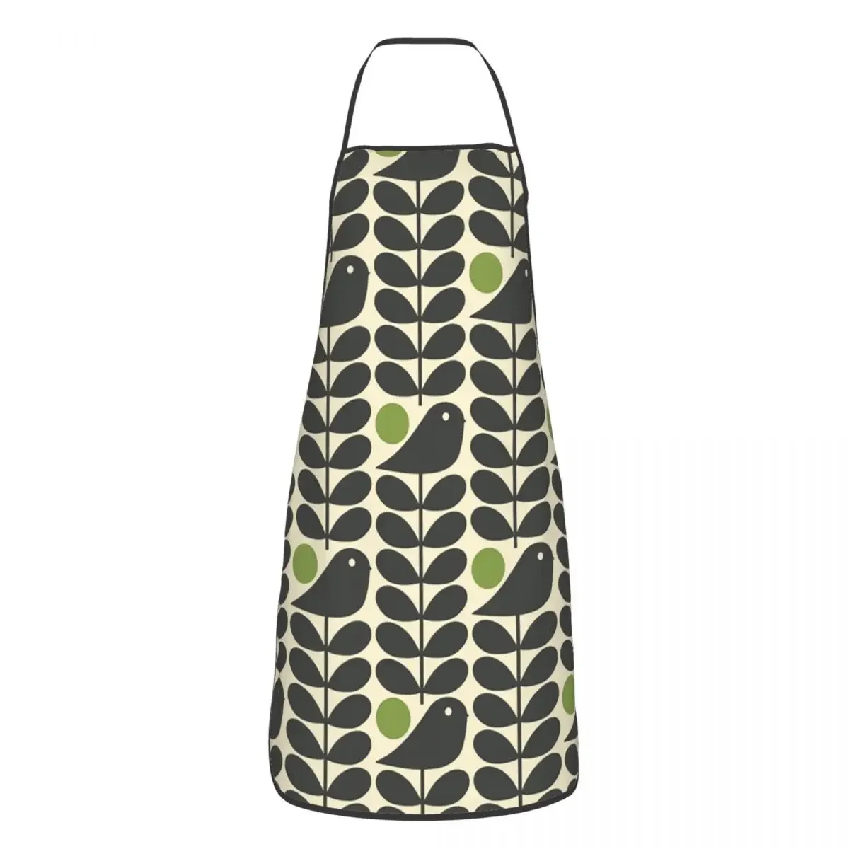 Unisex Orla Kiely Birds Kitchen Chef Cooking Baking Apron Men Women Scandinavian Flowers Tablier Cuisine for Gardening