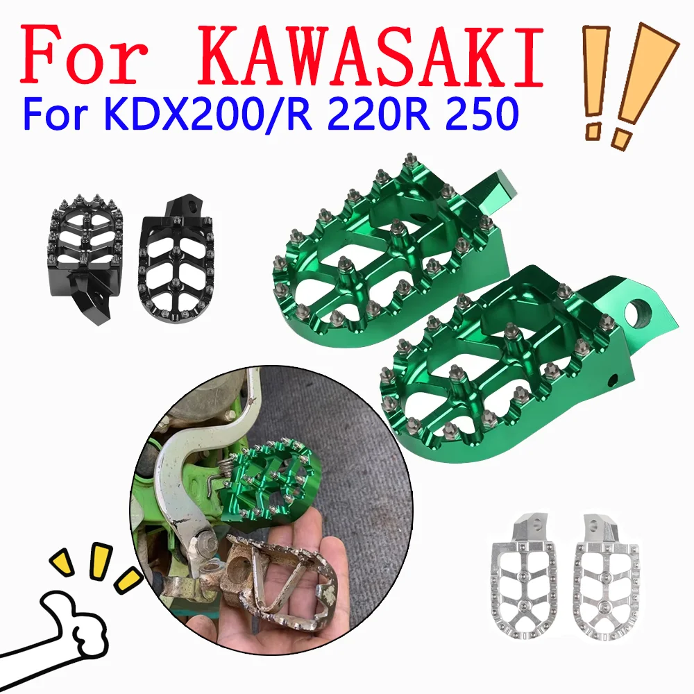 

For Kawasaki KDX200 KDX220R KDX250 KDX 200 KDX 220 R 250 KX125 KX250 KX500 Motorcycle Footrests Footpegs Foot Rests Pegs Pedals