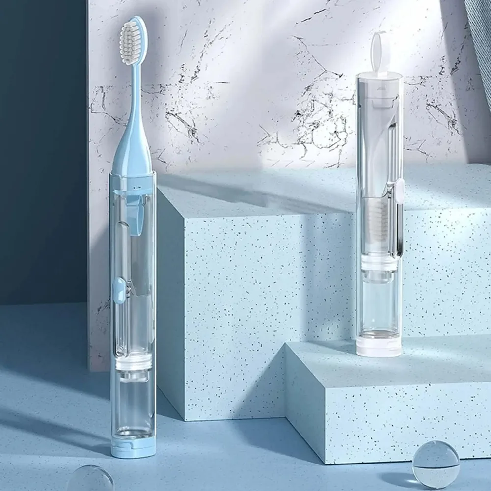 فرشاة أسنان محمولة جديدة قابلة للطي مجموعة فرشاة أسنان ناعمة إبداعية معجون أسنان صحي للسفر