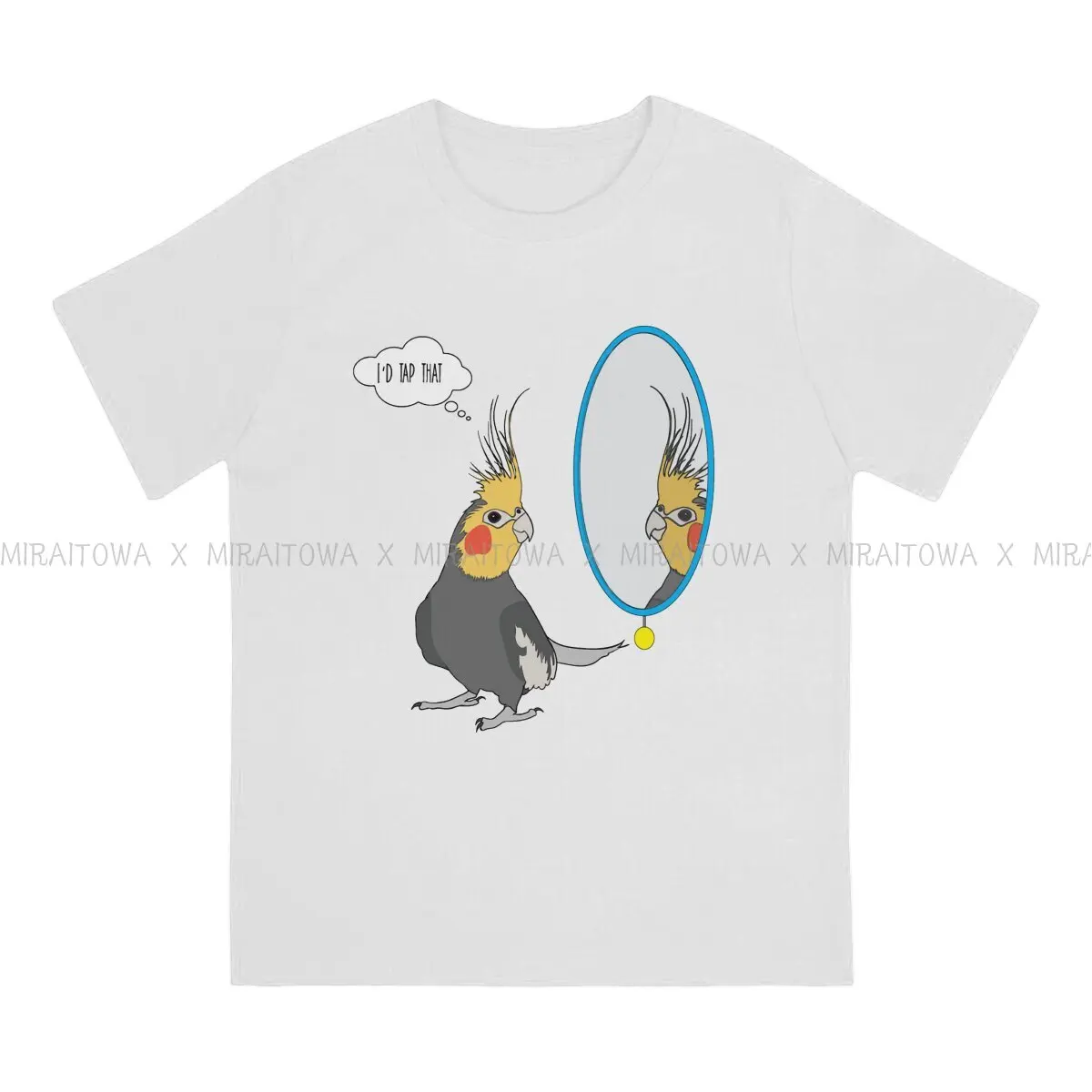 Animal Parrots Cockatiel Doodle It is Me  Tshirt Graphic Men Tops Vintage Fashion Tees Short Sleeve Cotton Harajuku T Shirt