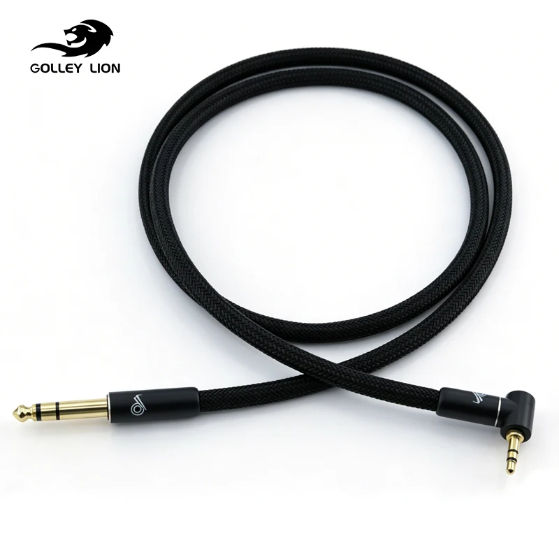 

1/8 Inch 3.5mm to 1/4 Inch 6.35mm TRS Stereo Audio Cable Tinned Copper Conductor for Guitar Home Theater Speakers and Amp