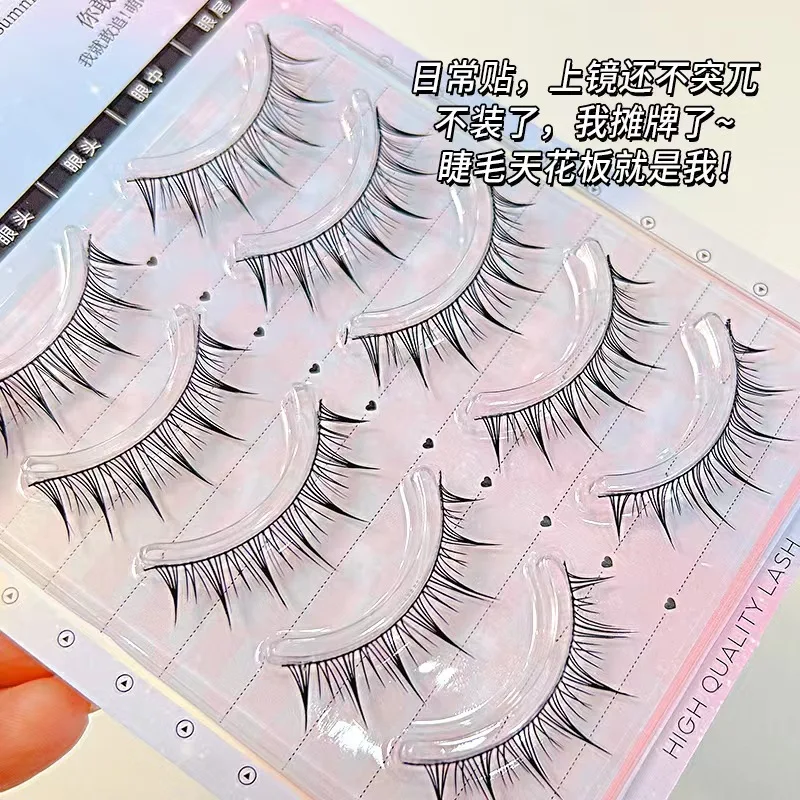 New 5 Pairs Air False Eyelashes Natural Soft Eyelashes Extension Japanese Simulated Slender Lashes Makeup Tool