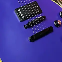 High quality purple electric guitar with black hardware active pickups, in stock， fast shipping