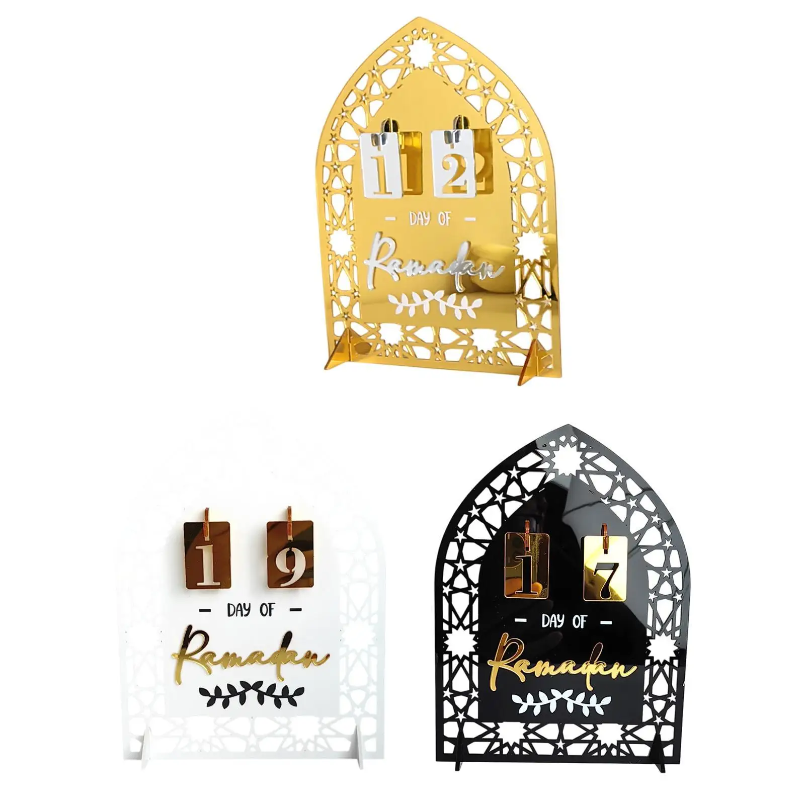 Calendário do Advento do Ramadã Mubarak 7,8 x 5,9 polegadas para reunião familiar leve