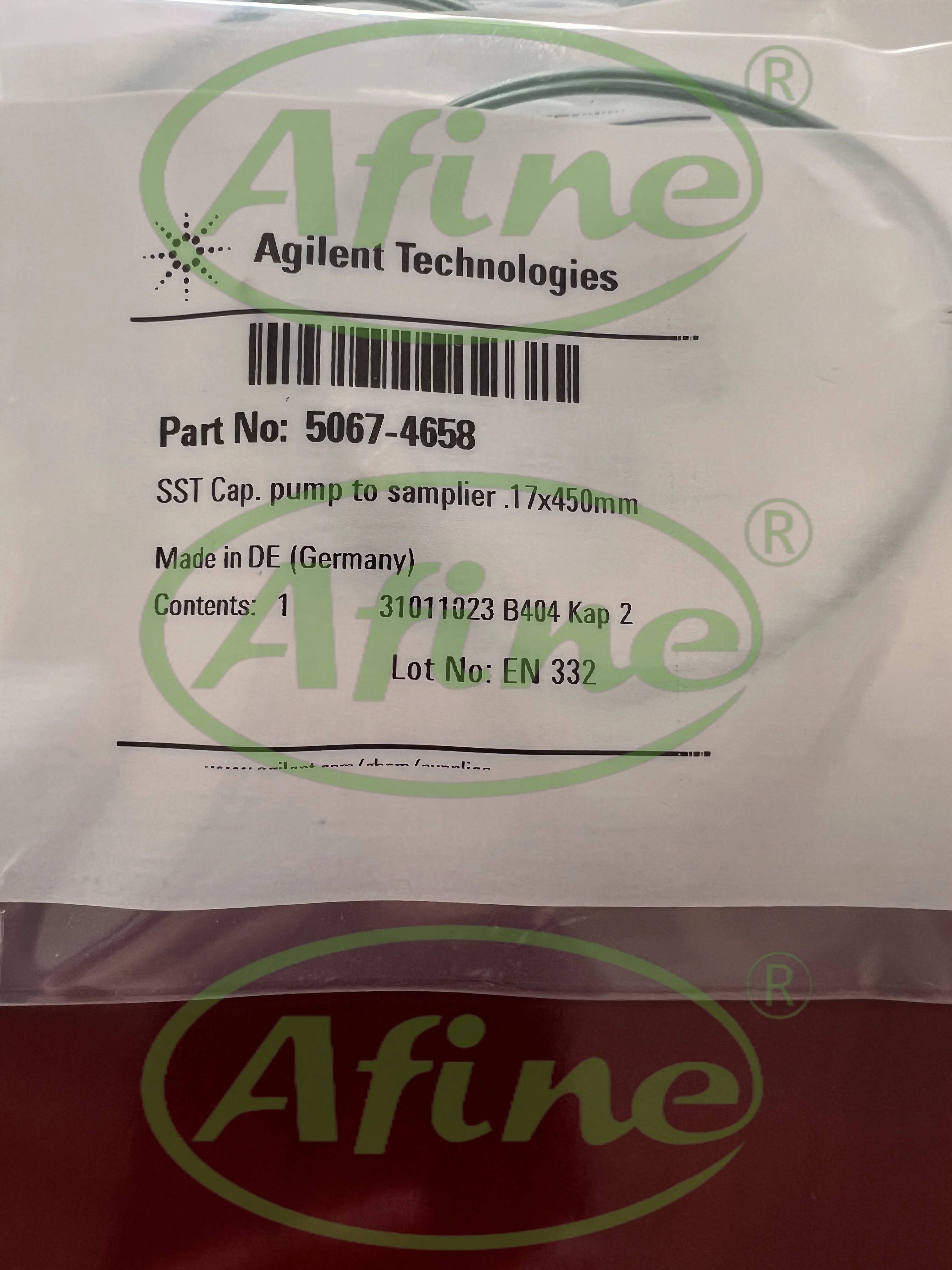 

AFINE Agilent Capillary Stainless Steel, 0.17 x 450 mm, S/S, ps/ps 5067-4658