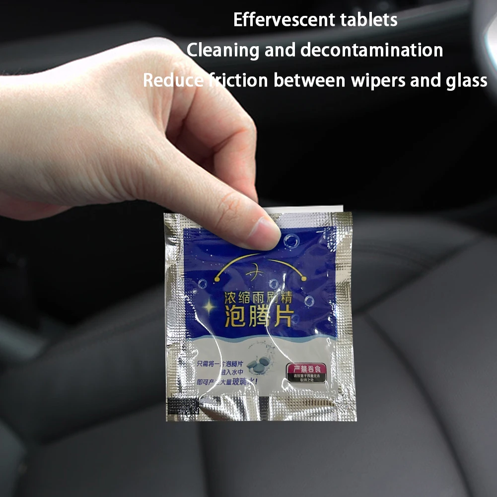 1-50PCS Solid Car Windshield Cleaners Effervescent Tablets Cleaning Windshield Window Glass Dust Wiper Car Wash Tool Car Accesso view 5