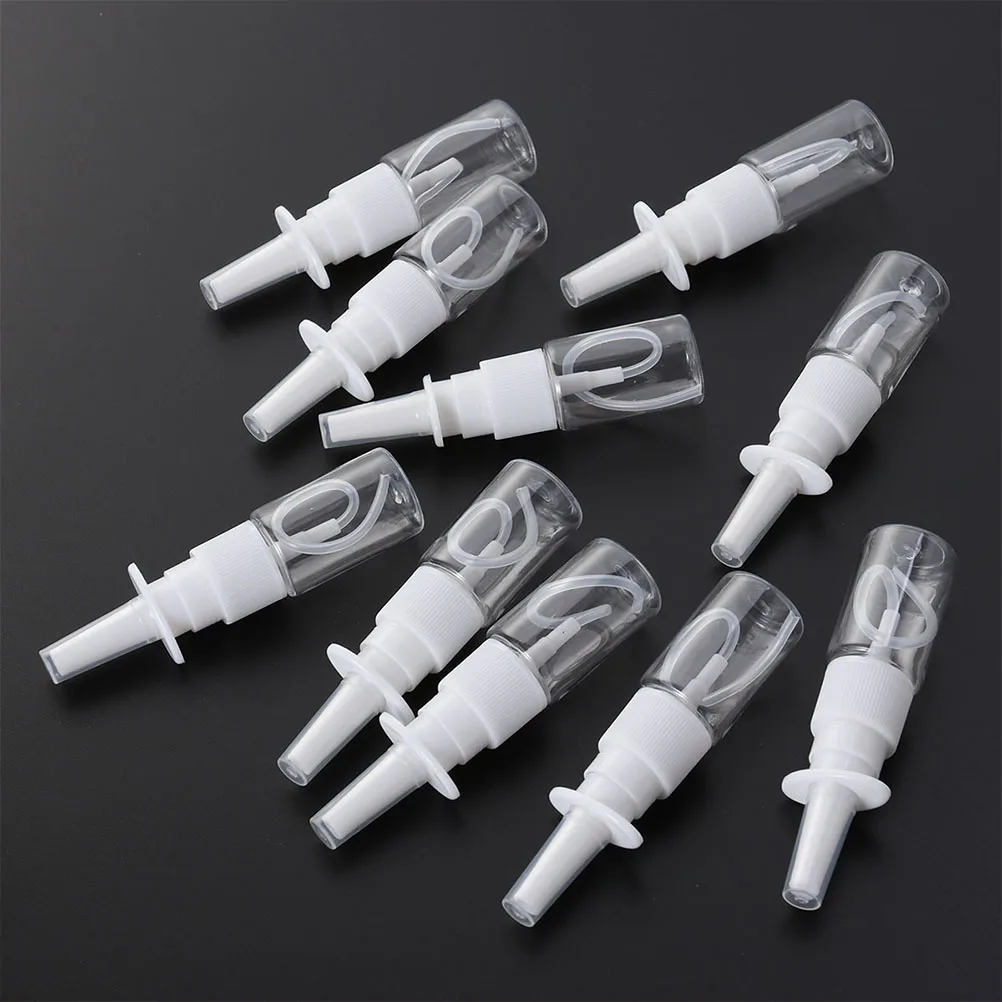

10pcs Nasal Spray Bottles Mini Fine Mist Spray Bottle Portable Travel Liquid Container For Camping Hiking Picnic Small Plastic