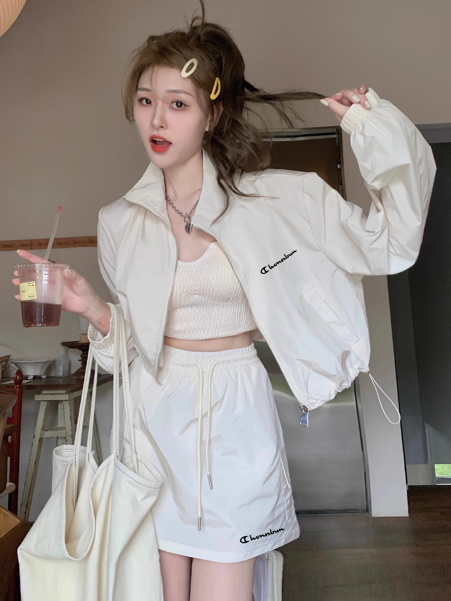 cute-women's-spor-casual-two-piece-set-summer-sun-protection-faionable-streetwear-ort-skirt-lightweight-jaet