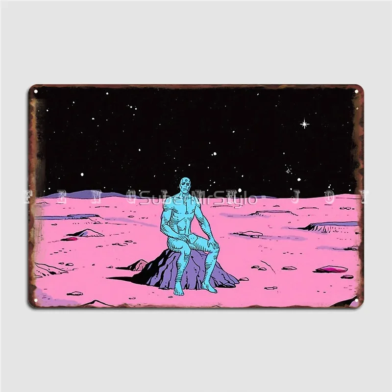 The Watchmen Dr Manhattan Metal Plaque Poster Wall Pub Pub Garage Decoration Wall Decor Tin Sign Posters