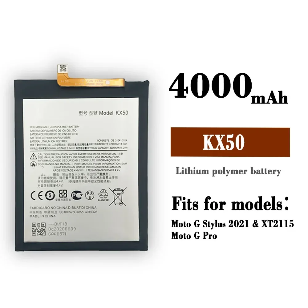 4000mAh  Battery KX50 For Motorola Moto G Stylus 2021 XT2043 Moto G Pro XT2041 Batteries Mobile Phone Batteries Capaci