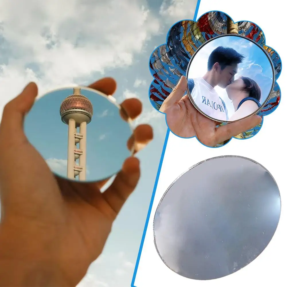 1 pçs take-away maquiagem retoque espelho convexo curvo convexo segurança curvado grande angular espelhos de estrada espelho convexo