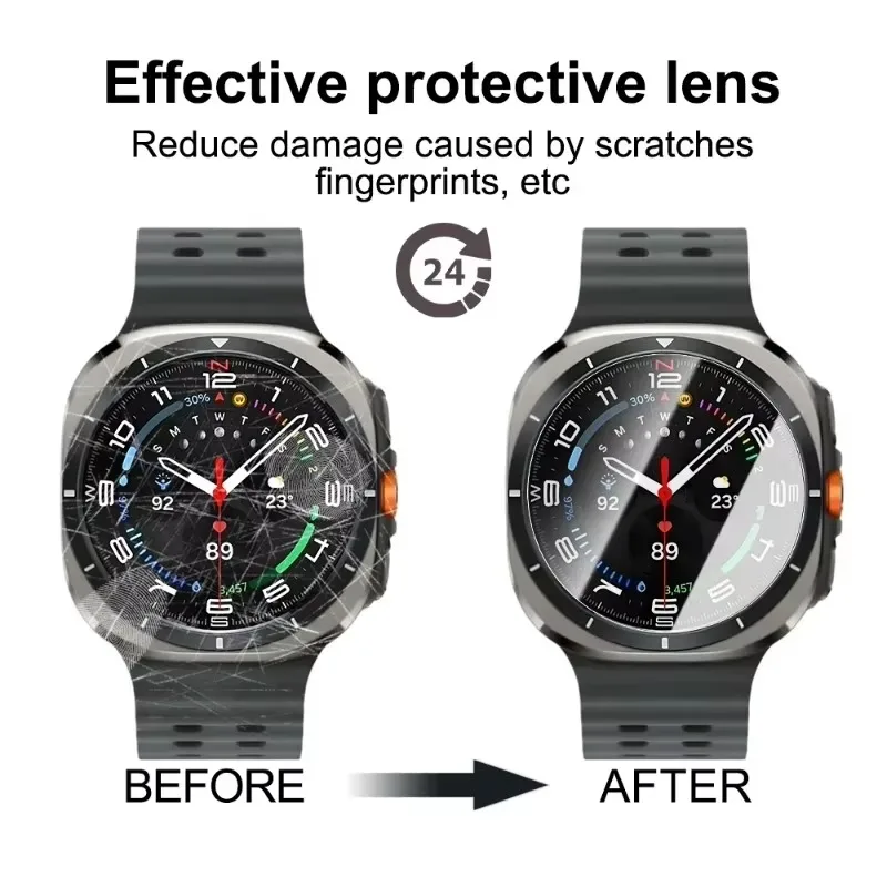 Tempered Glass for Samsung Galaxy Watch 7 FE Ultra 40mm 44mm 47mm Screen Protector HD Clear Anti-Scratch Protective Film Glass