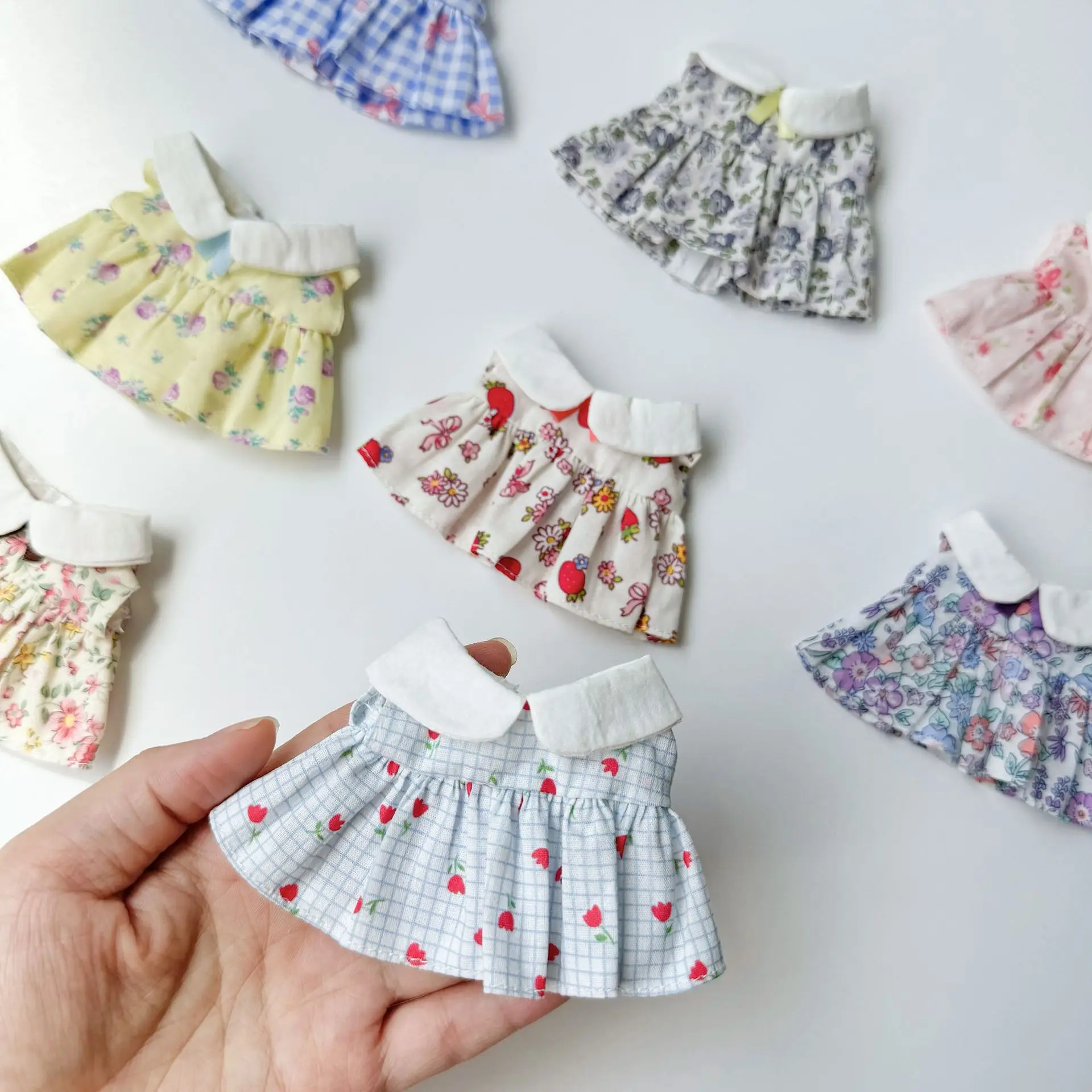 

Doll Clothes Accessories for 17cmLabubu Doll Dress 10cm Animals Cotton Doll Dress Up Skirt Christmas Gifts