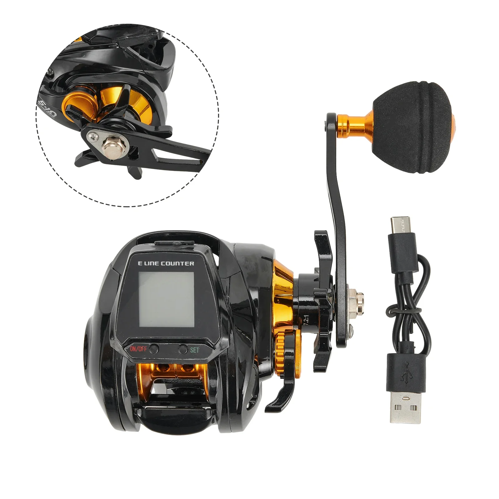 

6.3:1 Digital Fishing Baitcasting Reel With Accurate Line Counter Large Display Outdoor Fishing Equipment Durable Aluminum Alloy