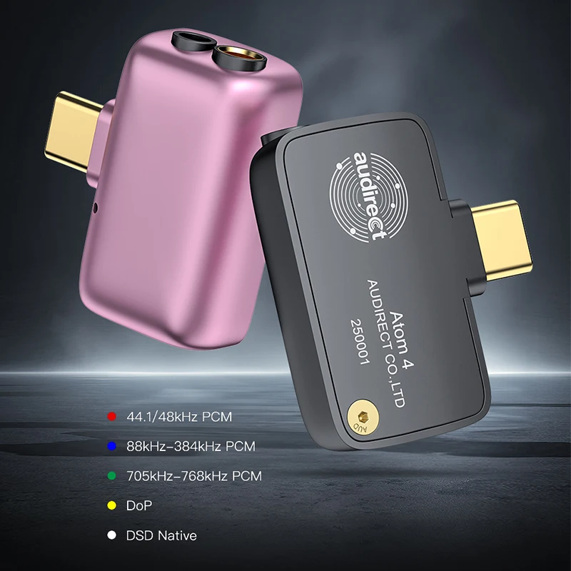 Audirect Atom 4 الصوت المحمول DAC/Amp ESS9281AC Pro فك رقاقة Op-amp RT6863C * 2 مع 3.5 مللي متر 4.4 مللي متر مخرجات فك مكبر للصوت