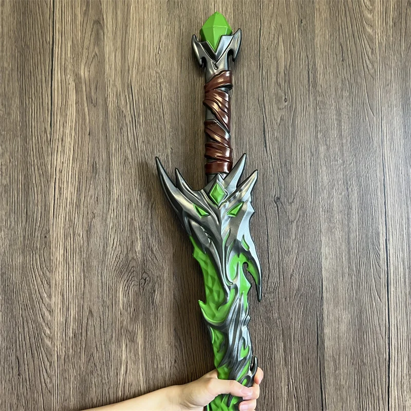 1:1 Frady Velenoso Espolón Verde Mutante Ver. Juego Cosplay Prop Metro Royale armas llama cuchillo Halloween espada seguridad PU goma