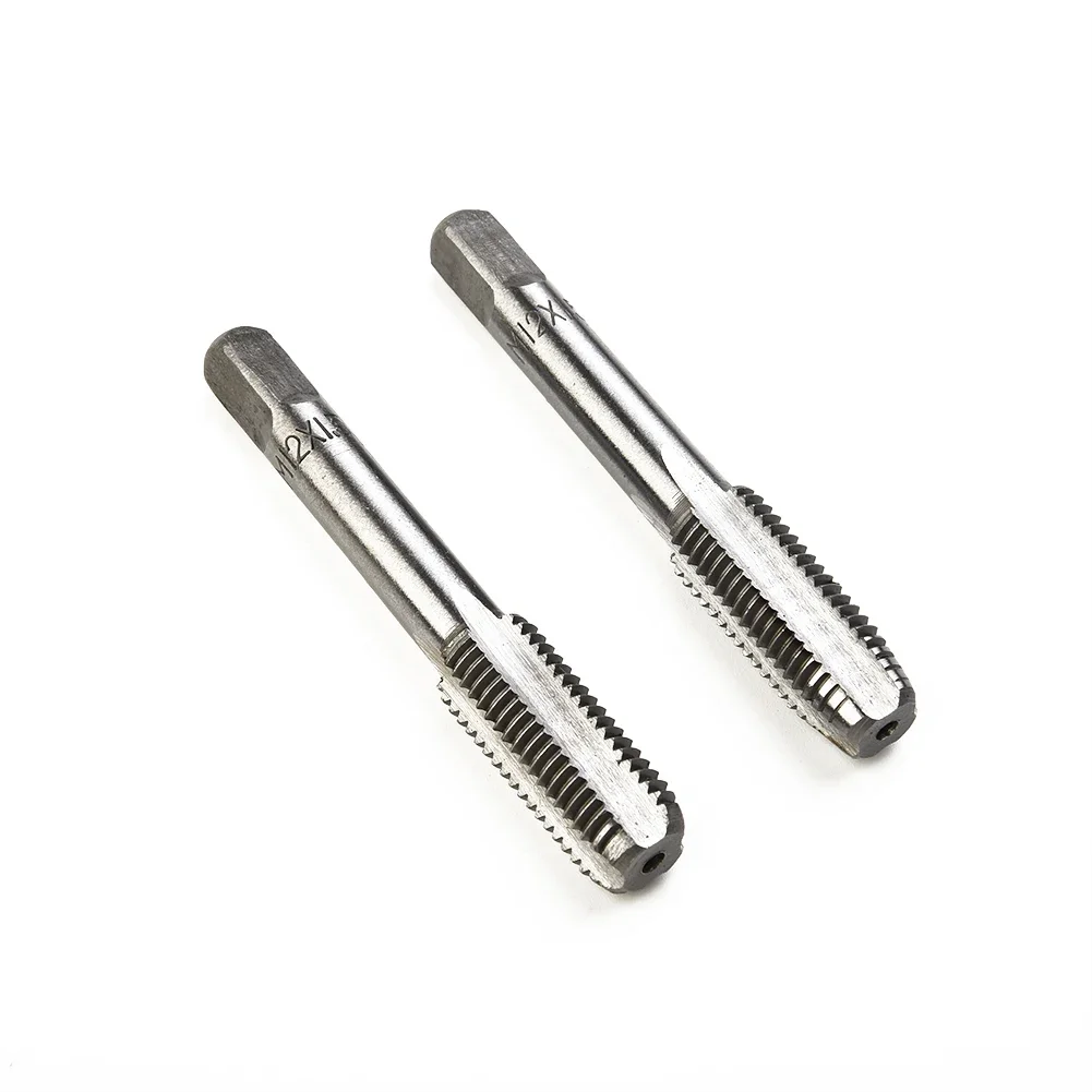 1 Pair Right Hand Thread Taps Straight Flute Fine Thread Metric Hand Taps M14- M20 1.5mm Pitch High Speed Steel Tools