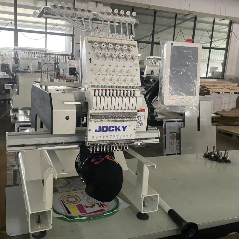 ماكينة تطريز القبعات ، أو رأس واحد ، و 12 إبرة ، أو x ، أو محوسبة ، أو صناعية