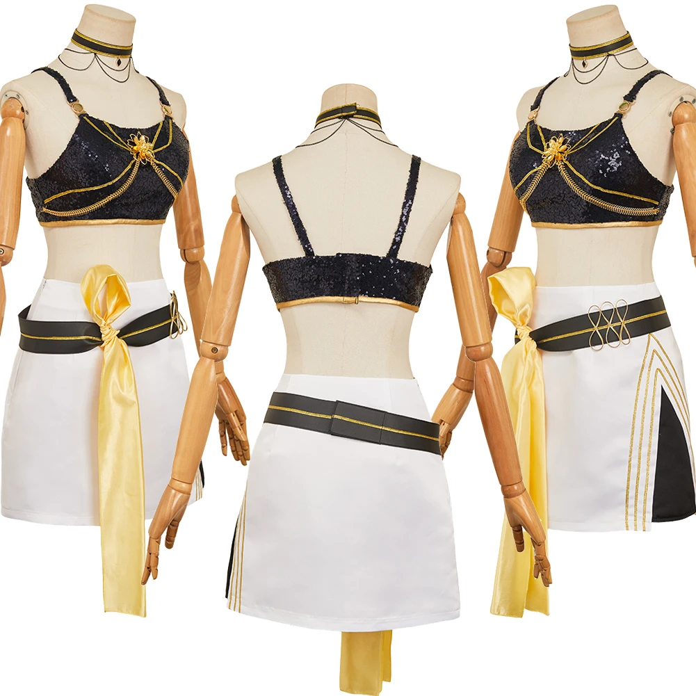 Охотник на демонов KPop, топ для косплея Mila, шорты, женская одежда, вечерние маскировочные костюмы для ролевых игр, карнавальные наряды, костюмы