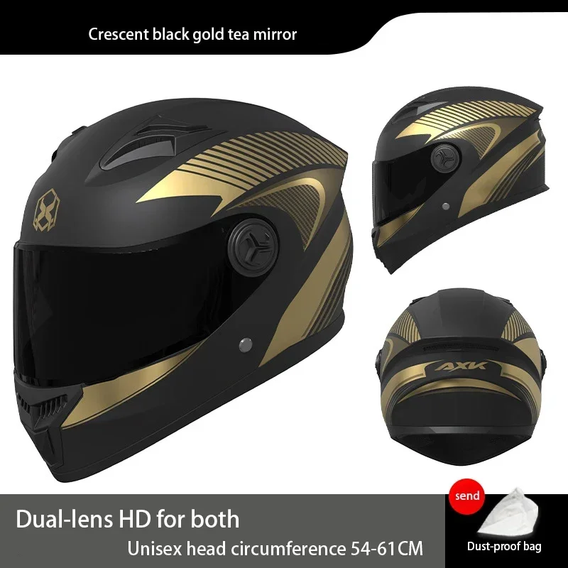 Unisex DOT Certified Moto Full Face Helmet with Dual Visor PP Material Off-Road Safety Helmet for Men Women Lightweight Durable