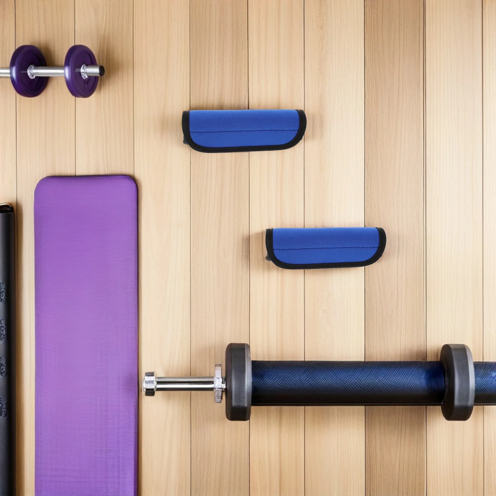 4Pcs Pull Up Bar Covers Non Slip Grip Pads Sweat Absorbing Comfortable Protective Hand Grips for Gym Weightlifting Blue