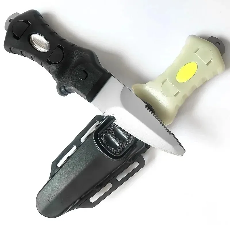 Titanium Plated Dive Rescue Tool with Rope Cutter Glow in Dark for Water Sports Safety