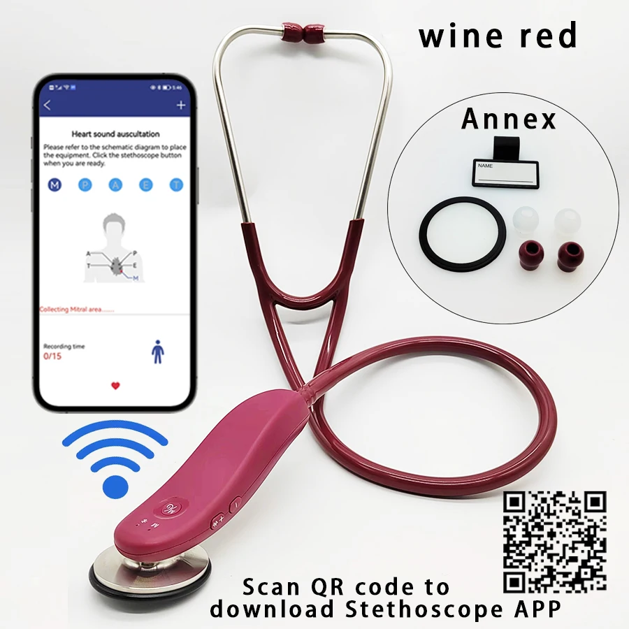 New APP Medical Bluetooth Digital Stethoscope Wireless Intelligent Electronic Stethoscope  Estetoscopio