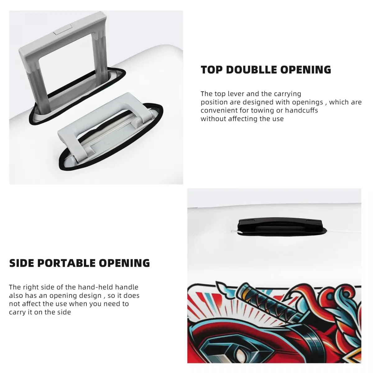 Capa de bagagem personalizada do filme Deadpool, capa protetora engraçada para mala, terno para 18-32 polegadas