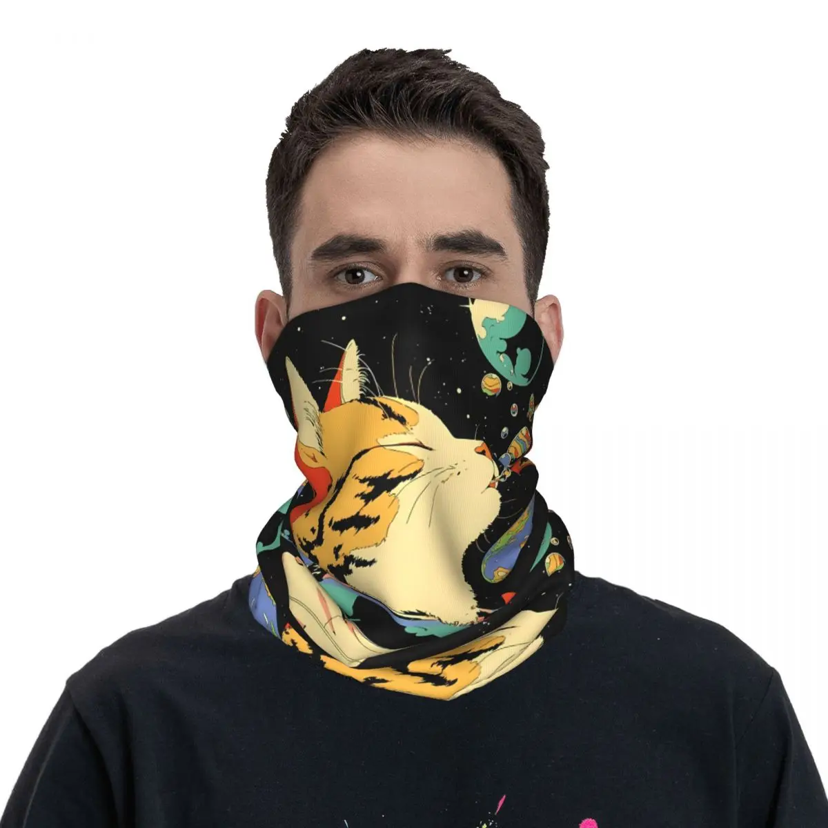 Foulard de la présidence en polyester pour le cou, moteurs de soufflage de chat, écharpe Bles, masque facial