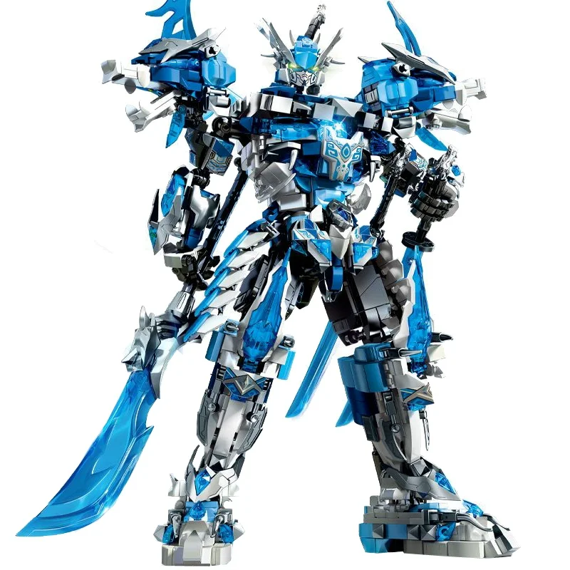 

New 2006pcs Ice God Guan Yu Mech Building Blocks Action Figure Mech Assembly Model Children's Puzzle Building Blocks Toys Gift