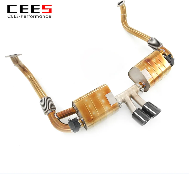 CEES Catback Exhaust for PORSCHE 718 Boxste 2.5 GTS 2017- Titanium Alloy Performance Valve Muffler Exhaust System