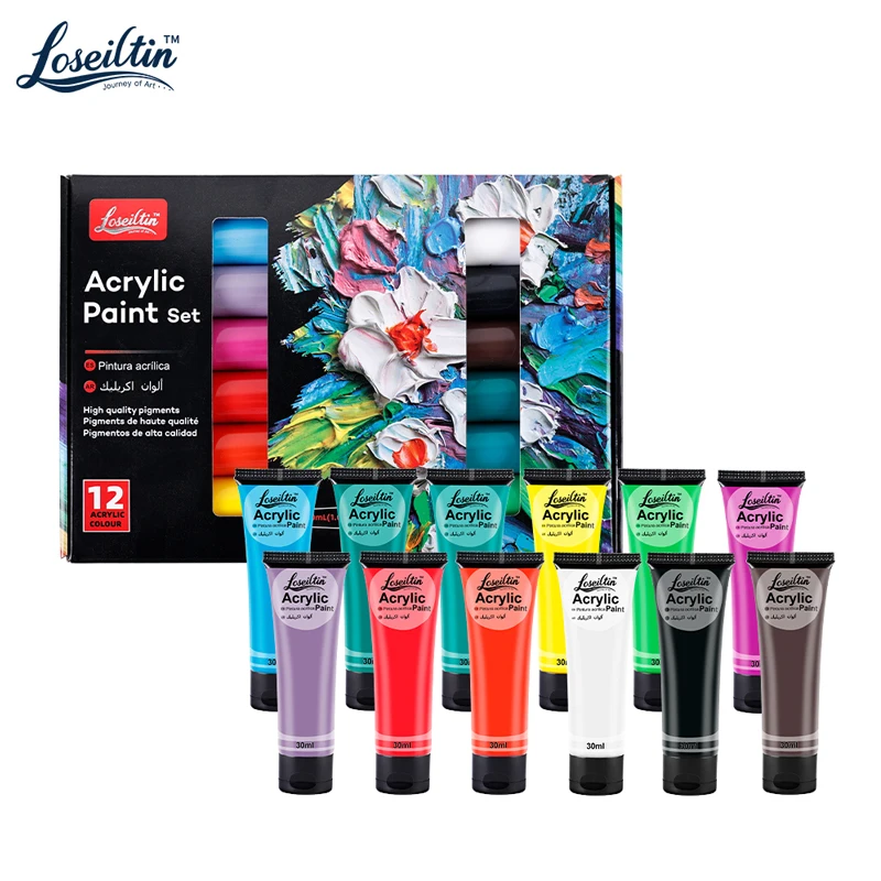 30ml Acrylic Paint for Wall Painting Waterproof And Sun Resistant Art Student Painting Materials Textile DIY Graffiti