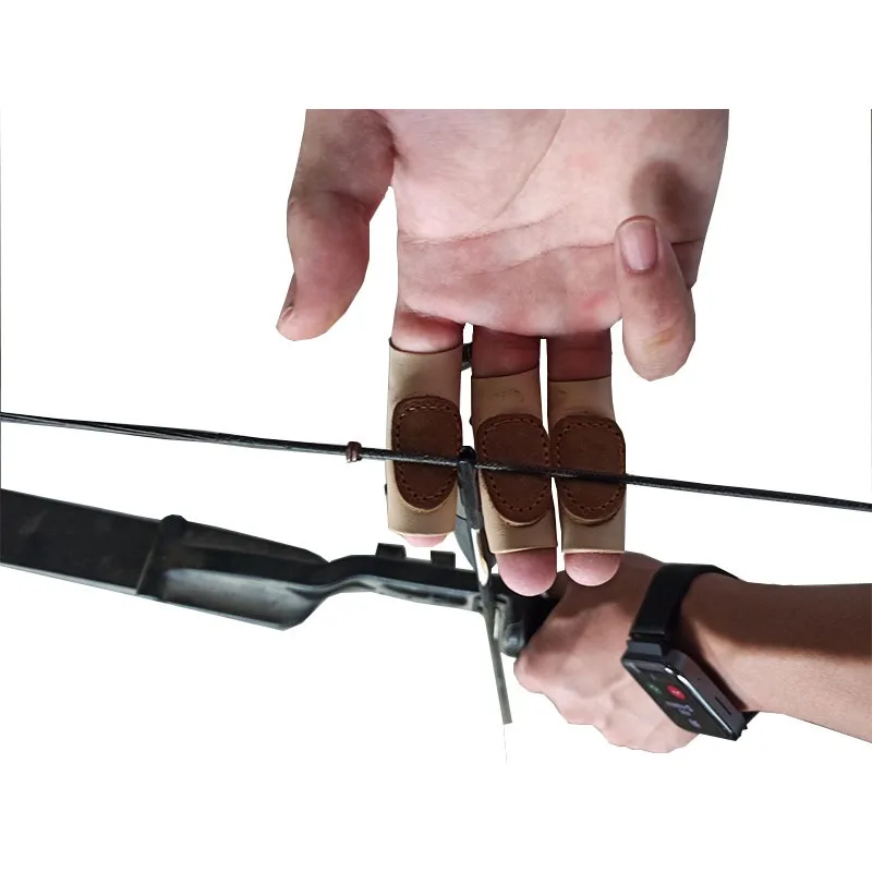 

Recurve Bow Finger Support Protector, 3 Finger Guard, Shoot Gloves, Pull Bow, Arrow Shooting Hunting Gear, Split Hunt
