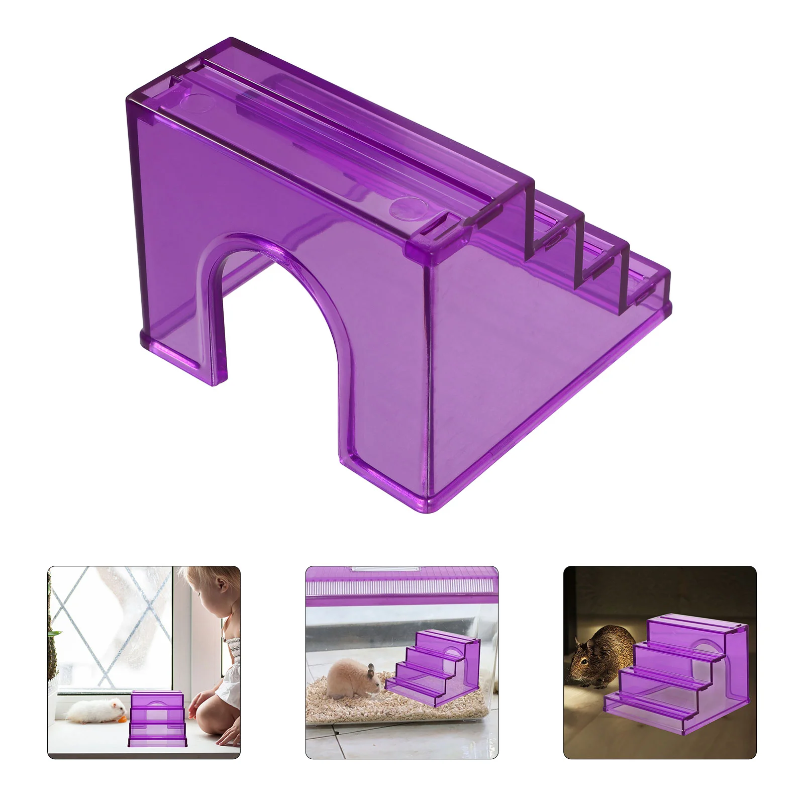 Hamster Nest Guinea Pig Toys Acrylic Ladder Violet Pet Plaything Cage